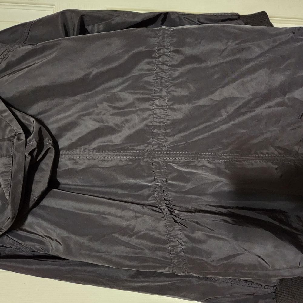 Express Black Windbreaker Jacket with White Trim - Picture 11 of 12
